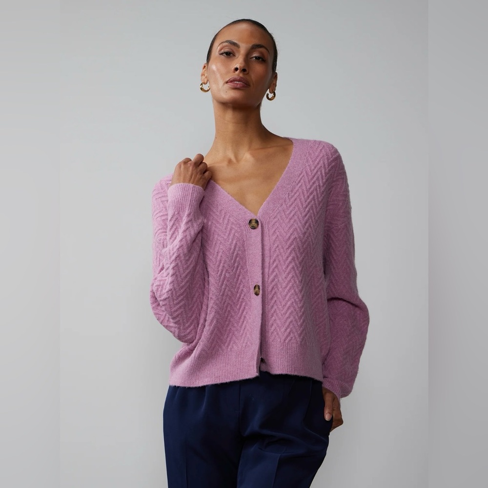 🛍️NWT New York & Company XXL Women's Mauve/Purple V-Neck Sweater